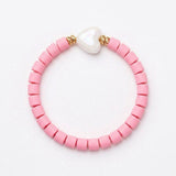 Pink Heart Bead Bracelet