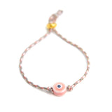 Armband evil eye roze