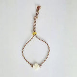 Armband Kleeblatt weiß