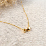Bubble ketting letter met hartje