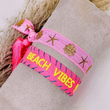 Ibiza elastiekje beach roze