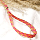 Bändchen-Armband, Würfel, pink/orange