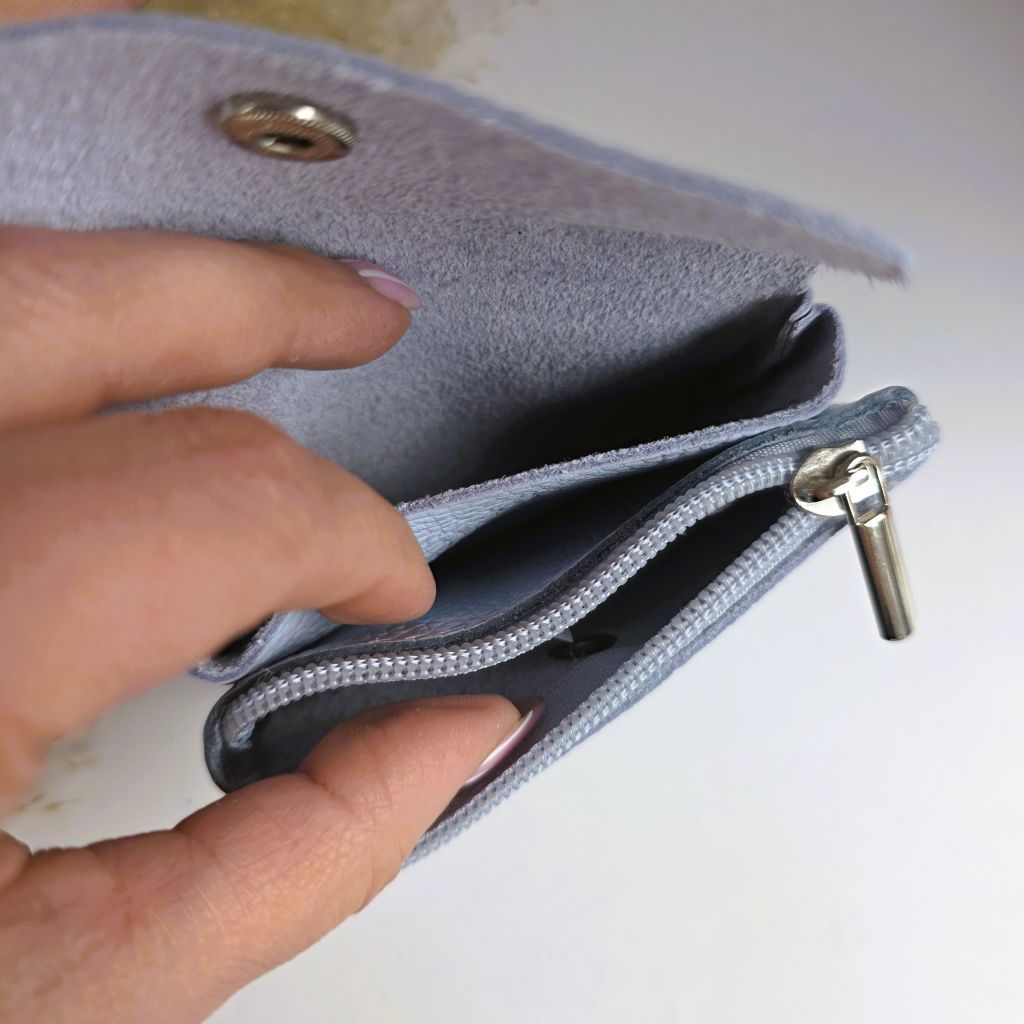 Mini wallet blush light blue