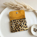 Mini-Portemonnaie Metallic-Leopard