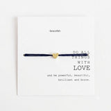 Mini Heart Bracelet Navy