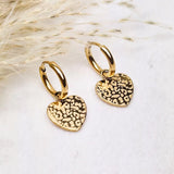 Earrings leopard heart