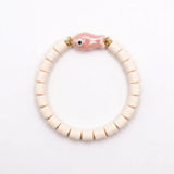 Bracelet Ibiza fish cream pink