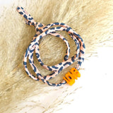 Wrap bracelet leopard love orange