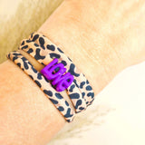 Wickelarmband Leopard Love Lila