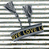 Gewebtes Armband Love Nachtblau