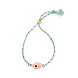 Hamsa Hand Braided Bracelet Pink
