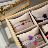 Ibiza armband hartje paars