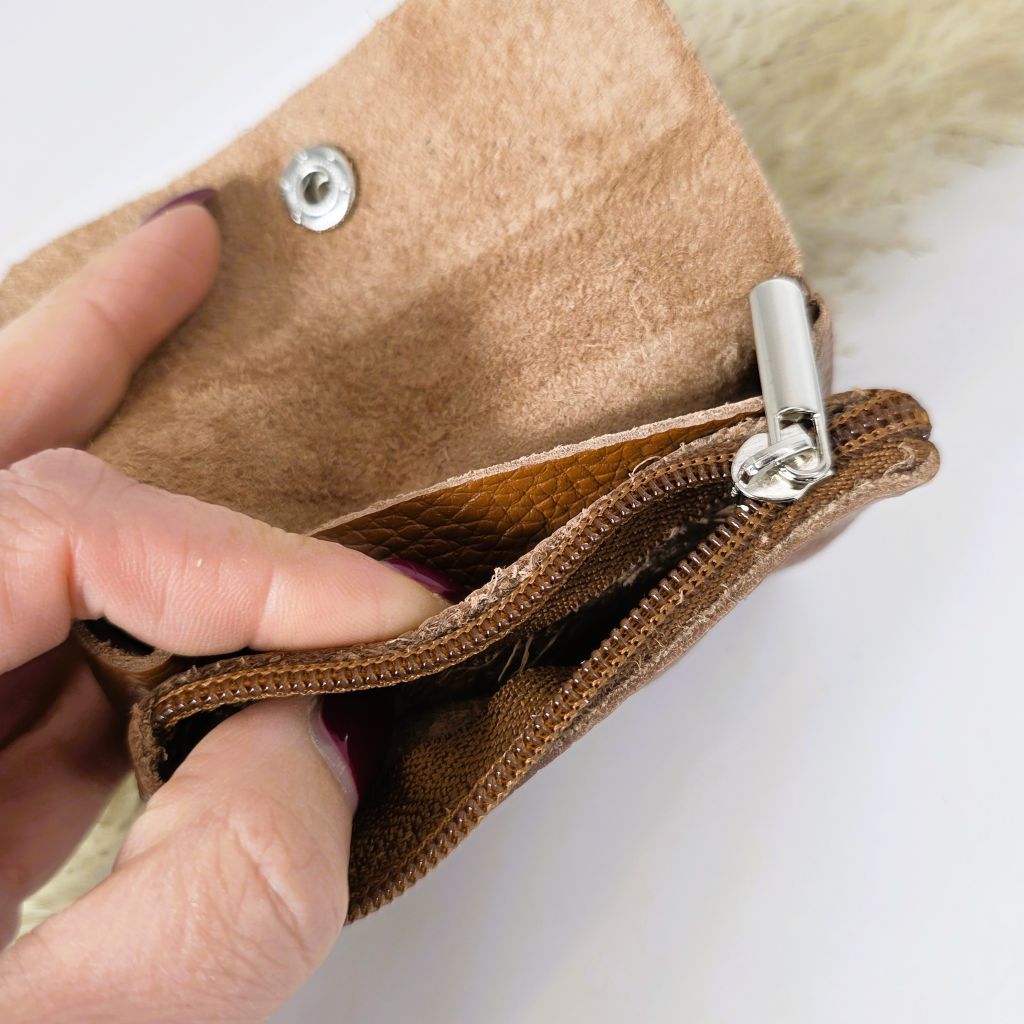 Mini wallet blush camel