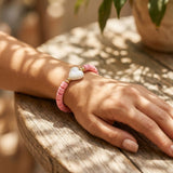 Pink Heart Bead Bracelet
