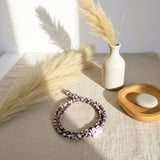 Wikkelarmband leopard love lichtroze