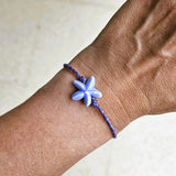 Armband Seestern hellblau