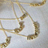Bubble ketting letter met hartje