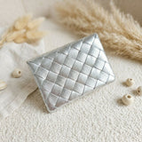 Mini portemonnee weave silver