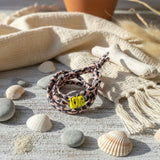Wikkelarmband leopard love geel