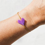 Bracelet heart lilac