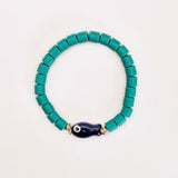 Armband Ibiza Fisch grün blau