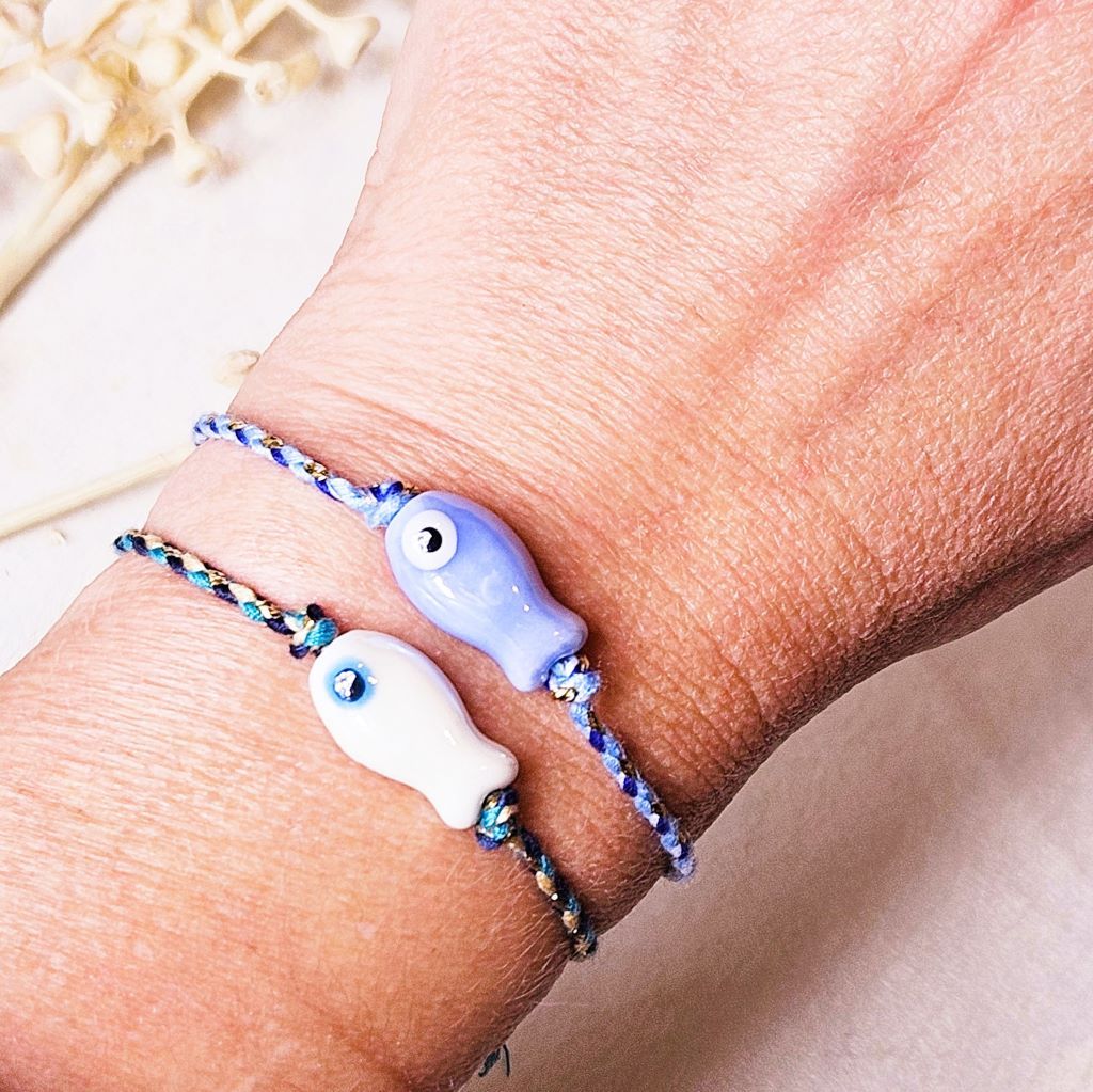Armband visje lichtblauw