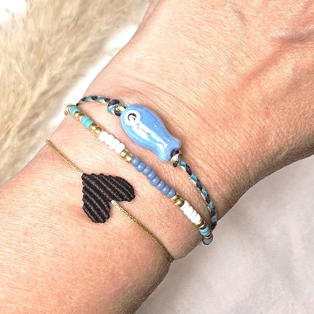 Armband visje oceaan blauw