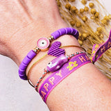 Bracelet heart purple