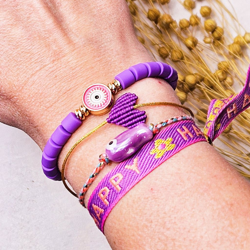 Armband visje paars