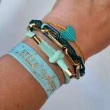 Ibiza elastiekje Hello Summer groen