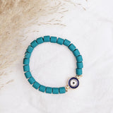 Evil eye armband groen