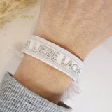 Gewebtes Armband Lebe Liebe Lache