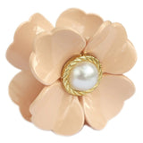 Haarspange Blume beige