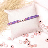 Ibiza Armband Evil Eye Lila