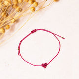 Ibiza armband hartje paars