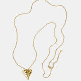 Long necklace with a heart pendant
