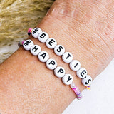 Letterarmband #Besties met kaartje