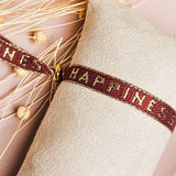 Stoffarmband Happiness rot