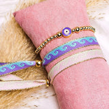 Lint armbandje waves pastel