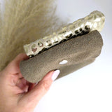Mini portemonnee suède taupe