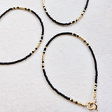 Miyuki armbandje zwart goud