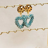 Oorbellen heartbeat groen