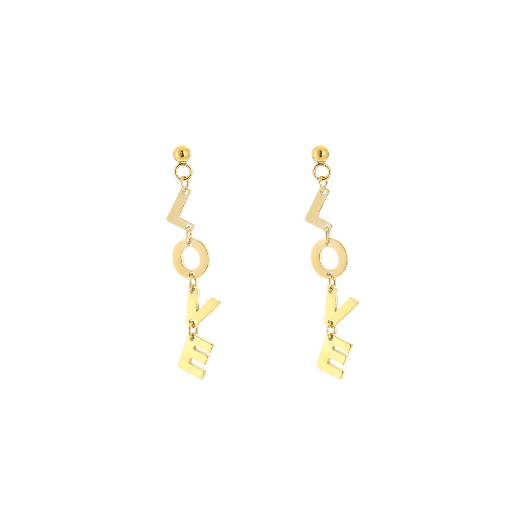 Earrings love letters