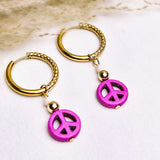 Ohrringe Peace Rosa