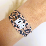 Wikkelarmband leopard love wit