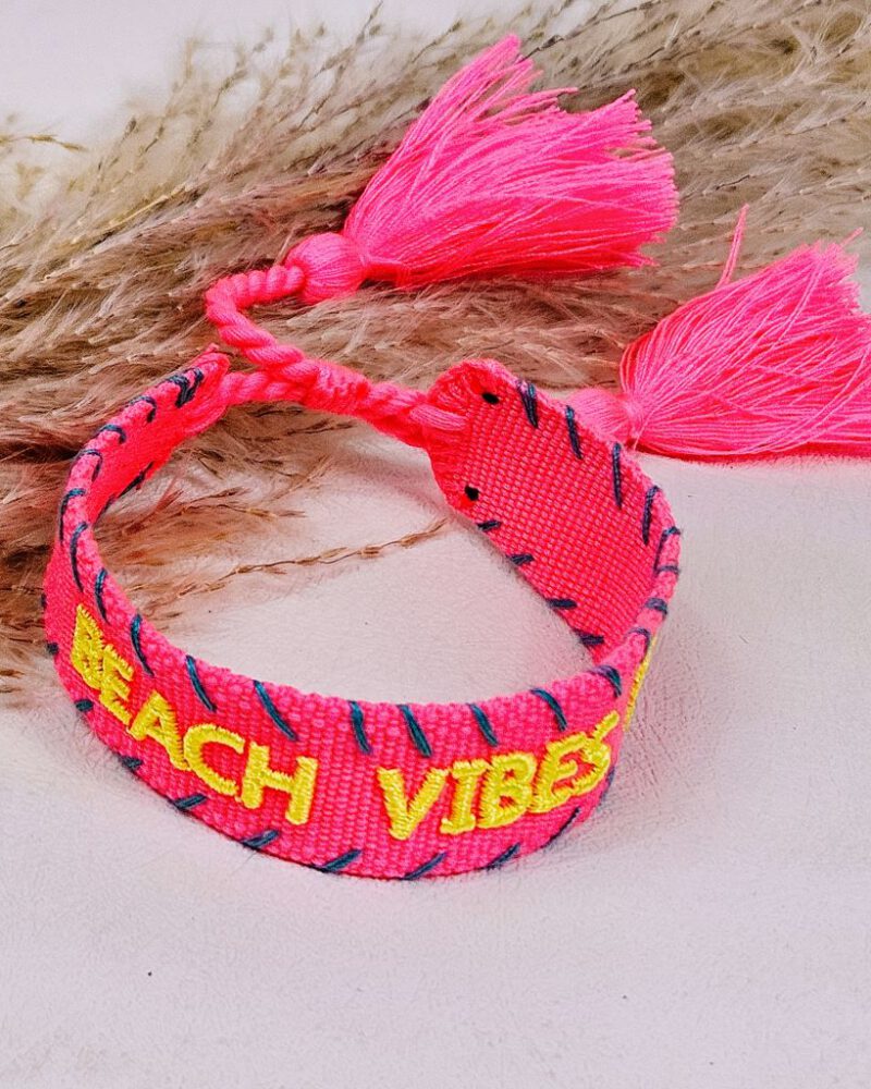 geweven-statement-armband-roze-beach-vibes