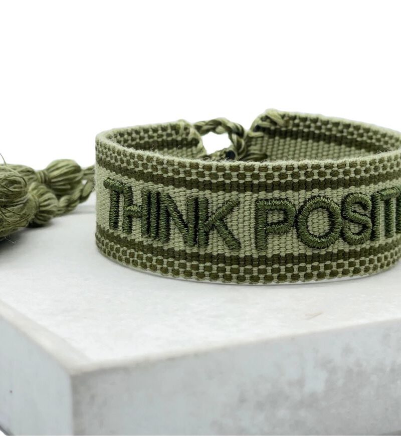 geweven-armband-leger-groen-think-positive-statement-bracelet-cadeau