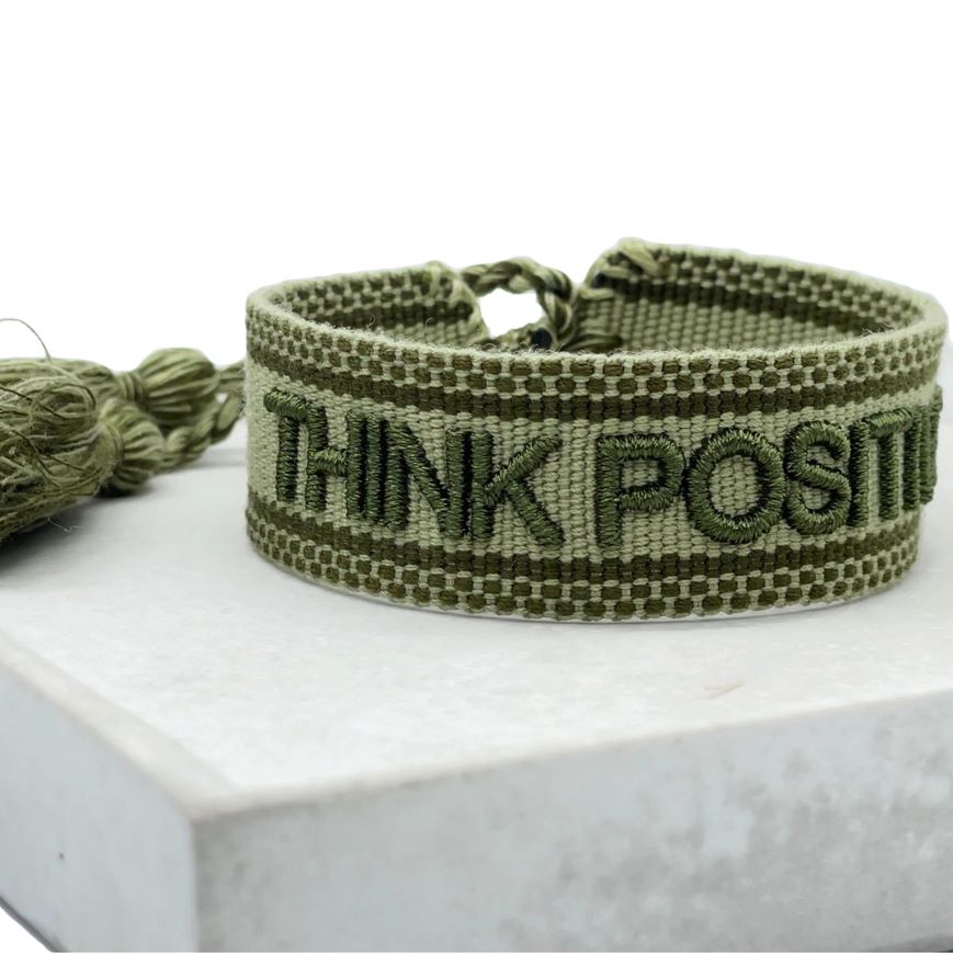 geweven-armband-leger-groen-think-positive-statement-bracelet-cadeau