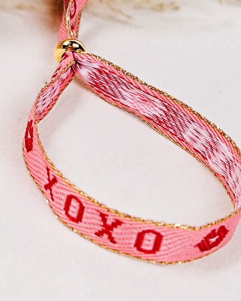 lint-armbandje-ibiza-armband-xoxo-roze-rood