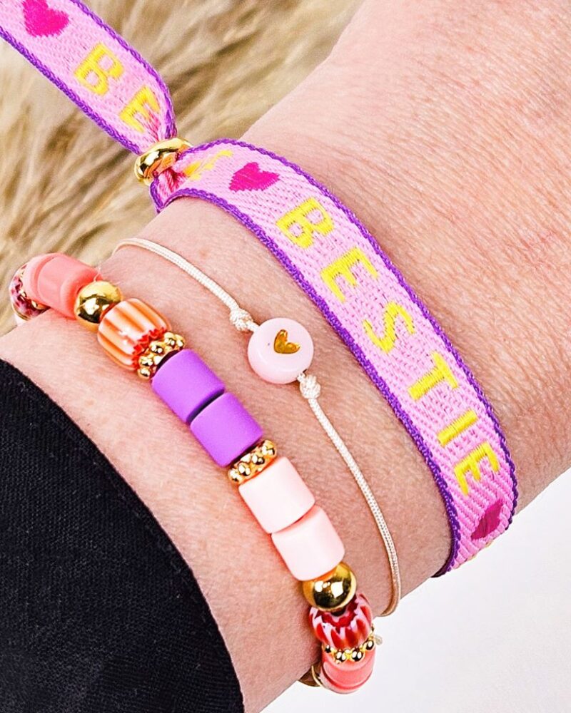 lint-armbandje-ibiza-armband-bestie-roze